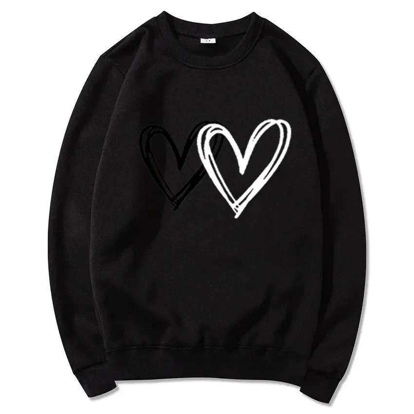 Valentine's Day Love Flower Printed Crew-neck Hoodie Sweatshirt  Sweatshirts  Streetwear  Streetwear Men