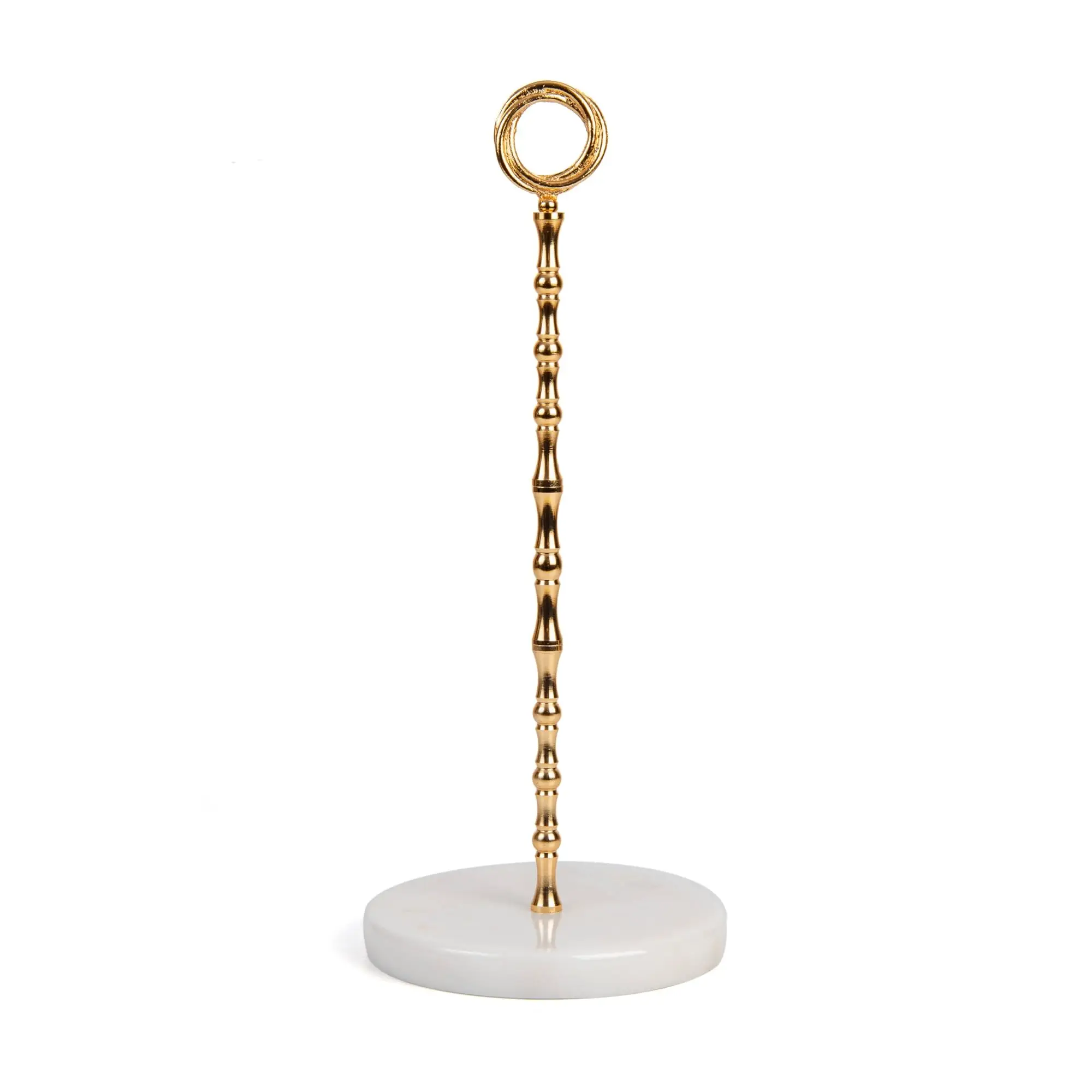 

Marble Countertop Paper Towel Holder With Gold Tone Stand For Kitchen Bathroom