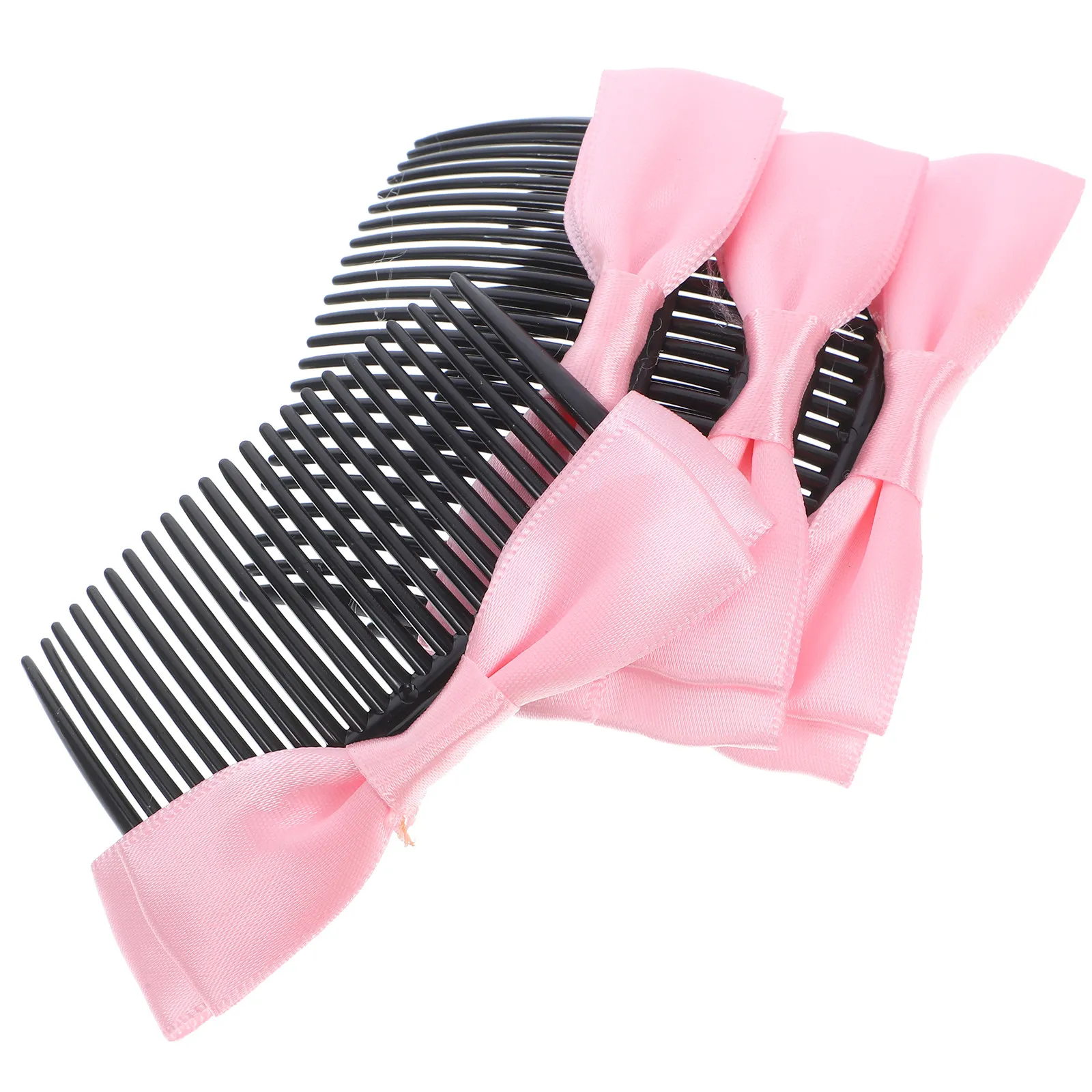 

4Pcs Hair Comb Side Clips Bow Hairpin Hair Combs for Women Styling Frizz Control Decorative Headpiece Headpieces