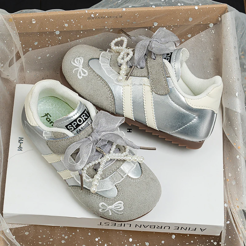 

Outdoor Children's Walking Shoes Autumn Girls' Casual Sports Shoes 2026 Comfortable Anti Slip Lace Toddler Kids Baby Sneakers