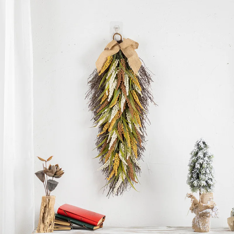 Wheat ear simulation vine tree door hanging decoration