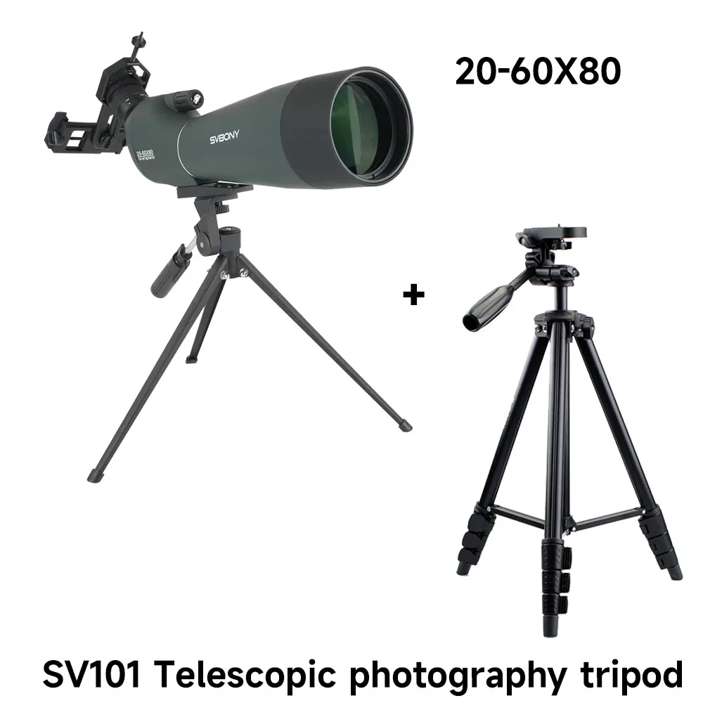 Svbony SV28A Spotting Scopes 25-75x100/20-60x80 FMC Perfect voor beginners in het boogschieten, voor wild kijken, buitenavontuur
