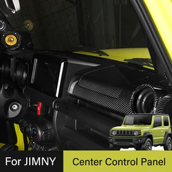 2PCS Carbon Fiber Center Console Dashboard Panel Cover For  Suzuki Jimny JB64 / JB74 Car Styling Interior Decoration  Accessorie