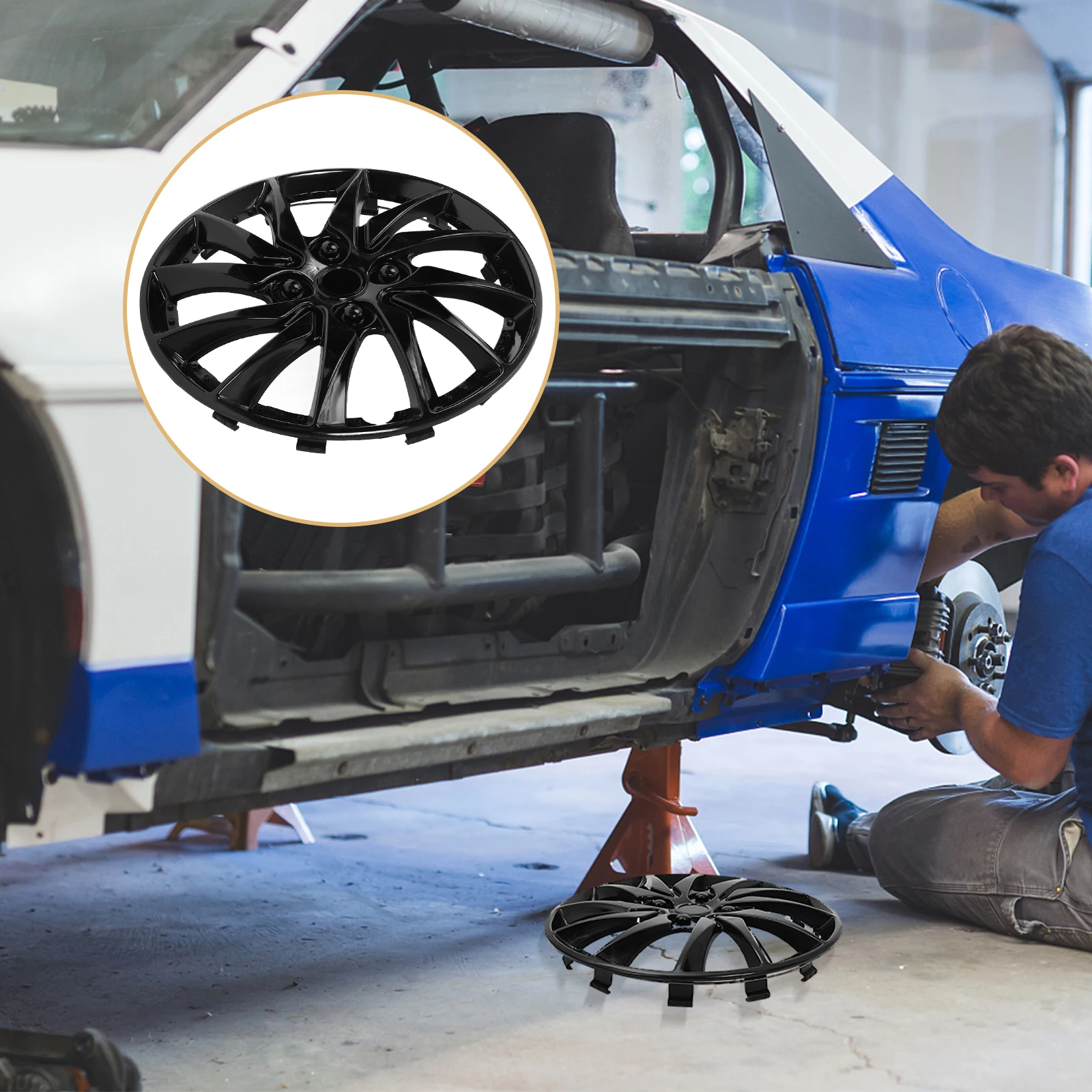

Dirt Bike Accessories Wheel Hub Decorative Cover Case Black Replacing Lost Damaged Hubcap Protect Steel Wheel Easy Clean PP