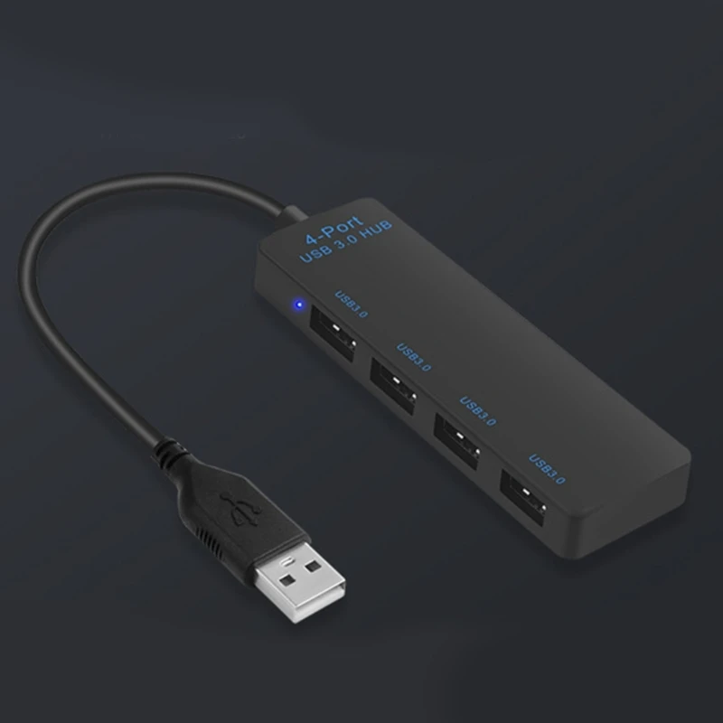 Compactly 4port USB3.0 Hub Splitter для компьютерных и развлекательных устройств 601b