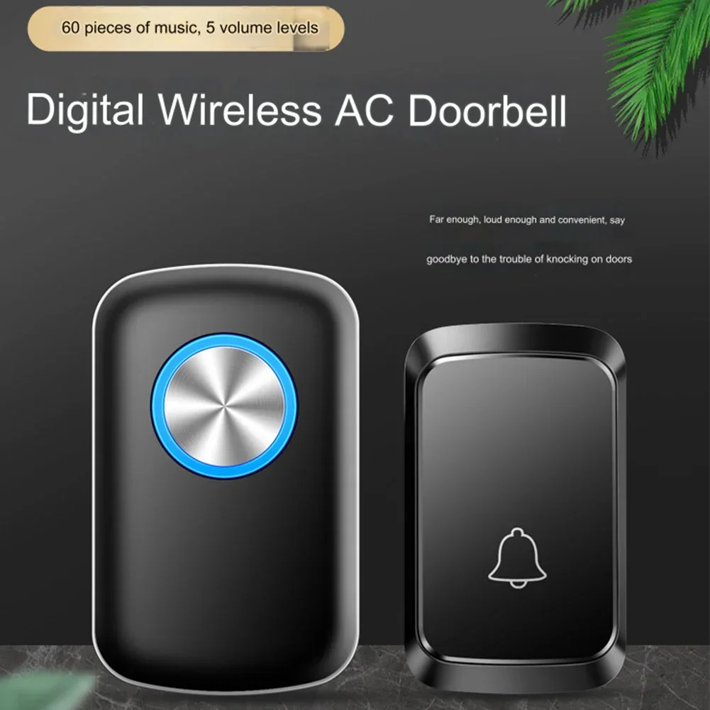 Wireless Door Bells 1000ft Long Range Plug-in Home Cordless Waterproof EU/ US/UK Control Intelligent Elderly Patient Call Device