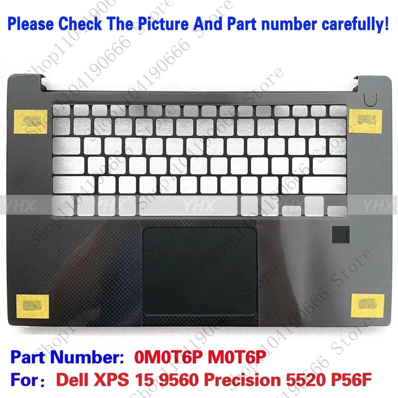 

Notebook computer components New For Dell XPS 15 9560 Precision 5520 P56F Palmrest Upper Cover Case 0M0T6P.