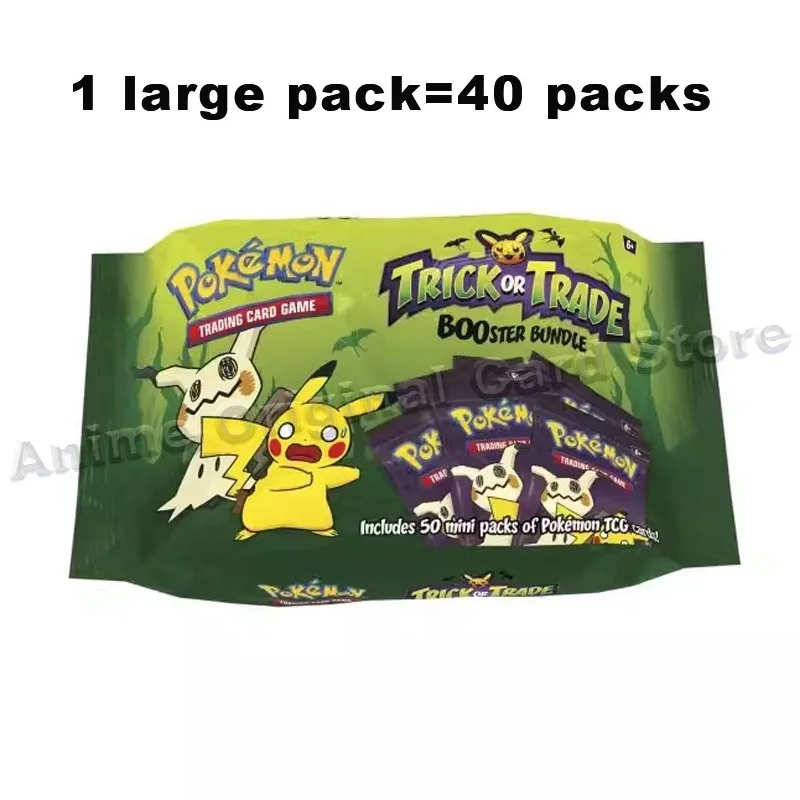 Original Pokemon Cards Halloween Trick or Trade Booster Bundle Gengar pokemon TCG Child Party Game Limited Collection card