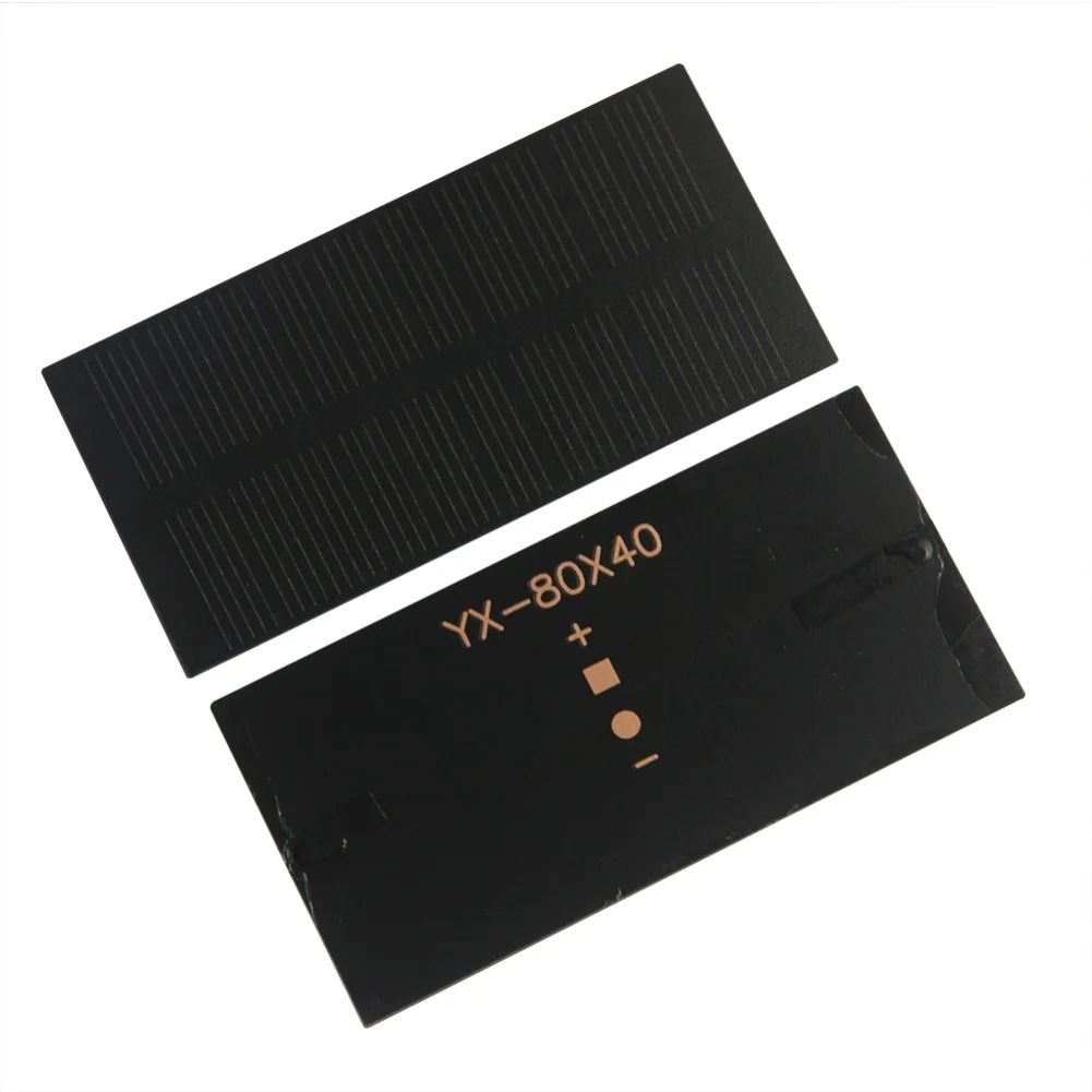 Outdoor Use Sunny Days Charging Board Battery Charger 0.5W Solar Panel Kit Battery 80*40*2MM 0.5W Power Output