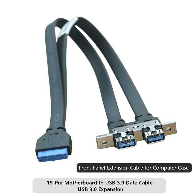 Desktop computer case front USB 3.0 extension cable, motherboard 19-pin 19PIN to dual USB 3.0 one-to-two splitter cable