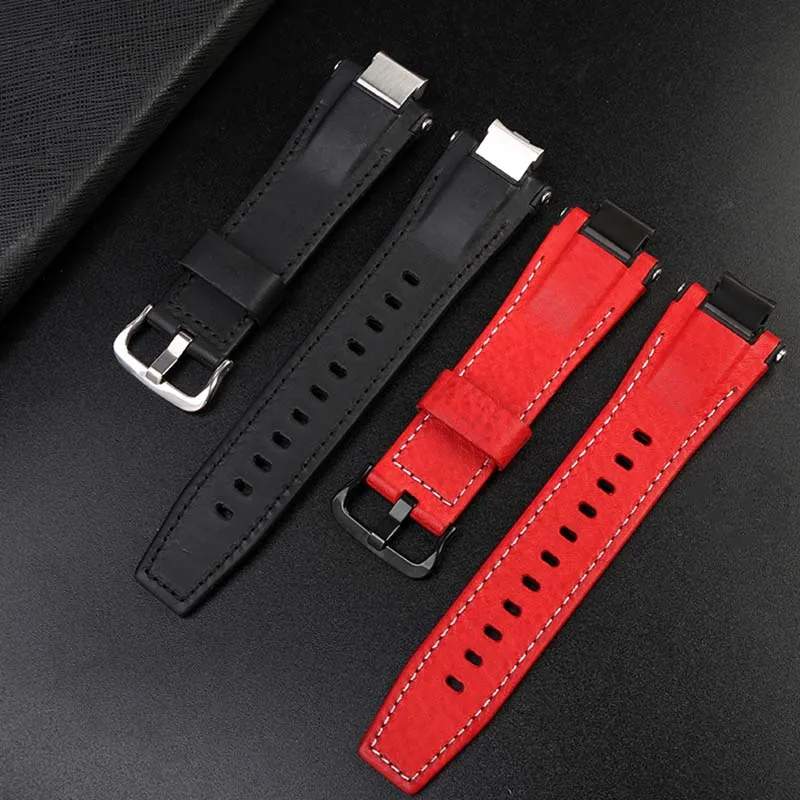 Convex silicone watch band for Casio 5657 GST-B400 series watch strap accessories G-Shock wristband 14mm black blue red Bracelet