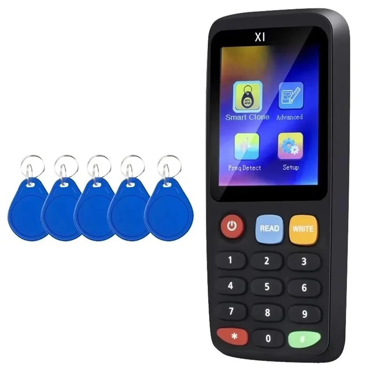 【BAAZ Fast 】X7 RFID Smart Chip NFC Decoder Duplicator Reader Writer+5XCUID Keychain Tag Copier 125KHz 13.56MHz Badge Clone Card