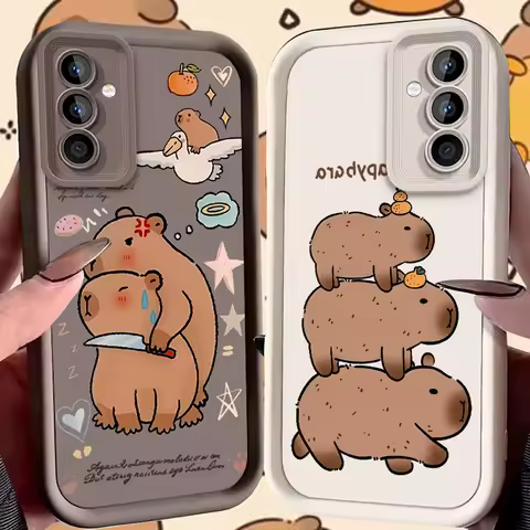Capybara Case for Samsung Galaxy A73 A72 A71 A31 A30 A24 A23 A22 A21S A20S A20 A16 A15 A14 A13 A12 4G A06 M55 M54 5G Back Cover