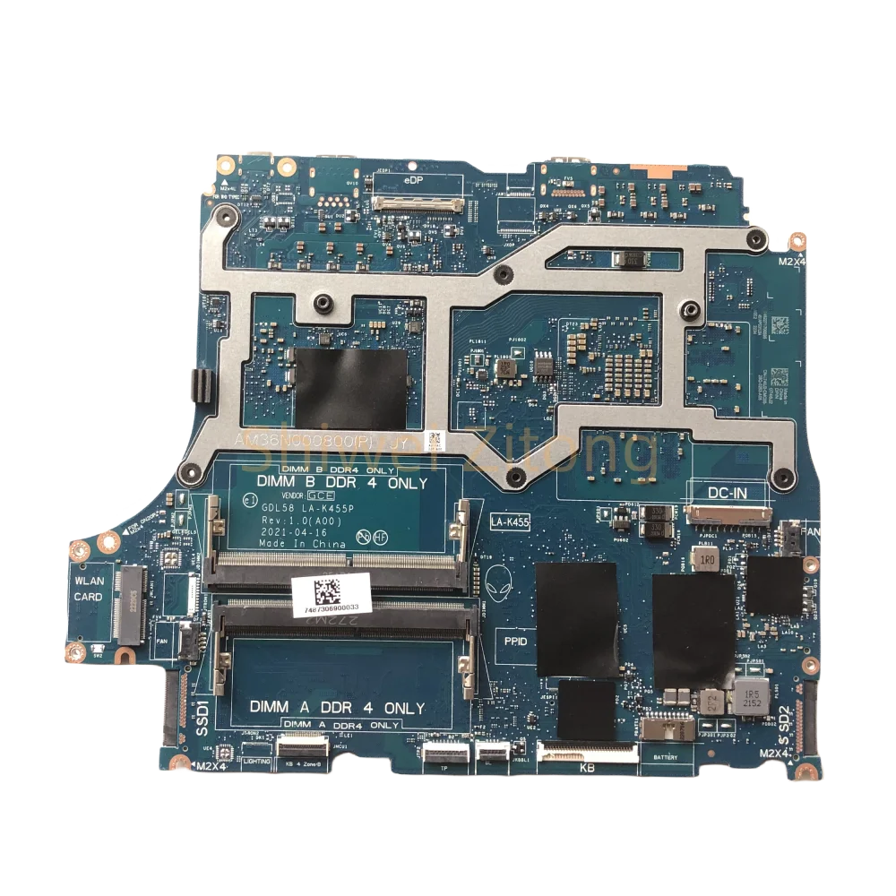 LA-K455P For DELL G15 5511 Laptop Mainboard GDL58 LA-K455P With i5