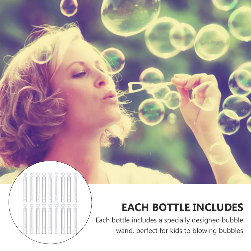 50pcs Empty Solution Bottles For Kids Bubble Wand Set Giant Bubble Maker Outdoor Party Carnival Activity Supplies