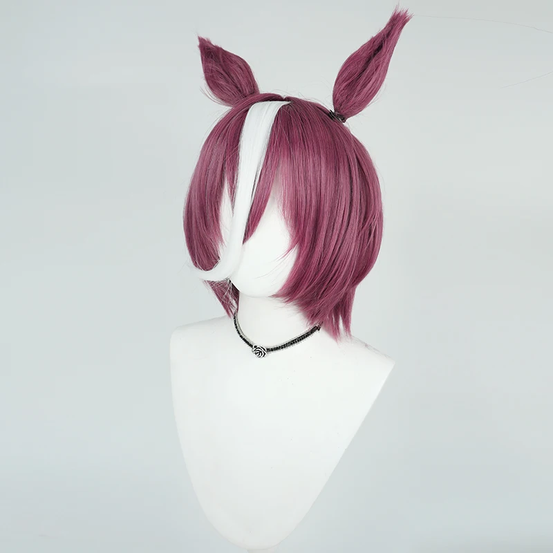 Juego Uma Musume Pretty Derby Cosplay Tanino Gimlet peluca orejas cola disfraz de fiesta de Halloween pelo sintético fibra resistente al calor