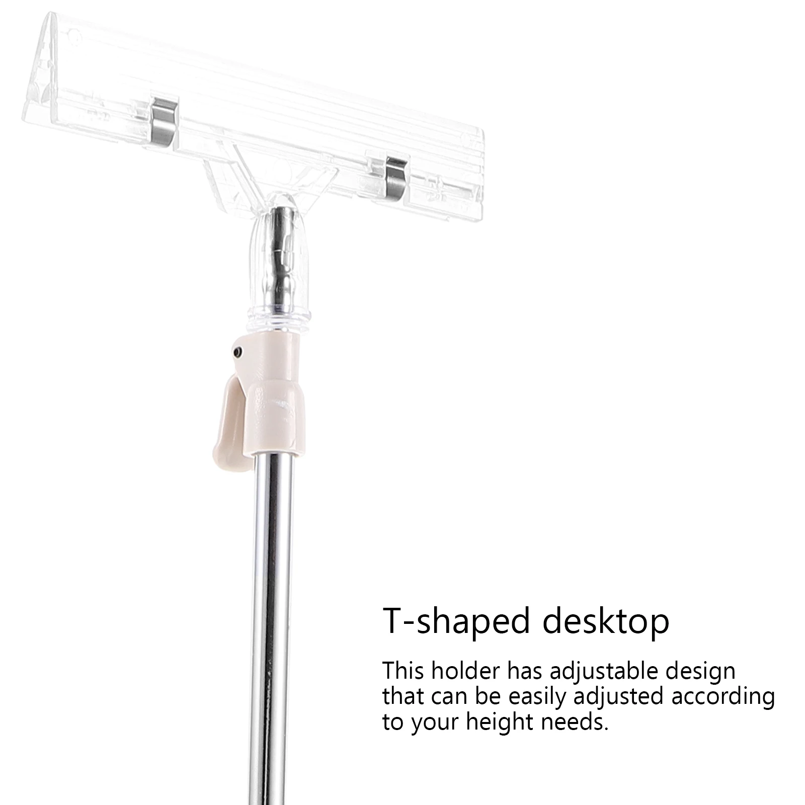

Poster St Adjustable T shaped Desktop Advertising Board Display Holder Rack Sturdy Portable Easy Install Sign Showing