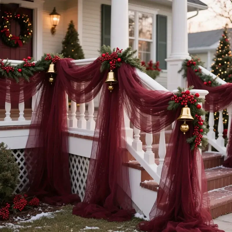 DIY Decoration Tulle Arch Draping Fabric Ceremony Reception Table Runner Gauze Backdrop Curtains Bridal Shower Party Xmas Decor view 2
