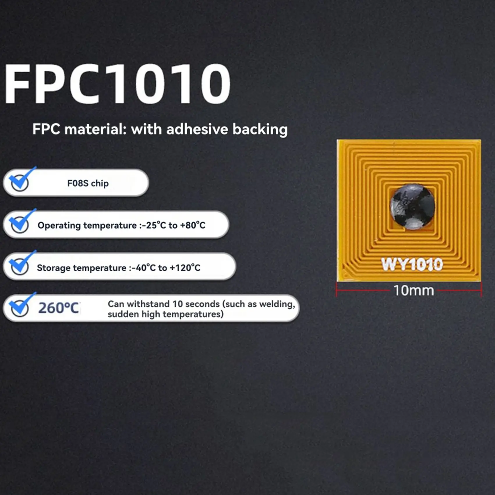 

Y01A 40 шт. RFID NFC-метки, 13,56 МГц ISO14443A, гибкие электронные этикетки для безопасных транзакций и идентификации