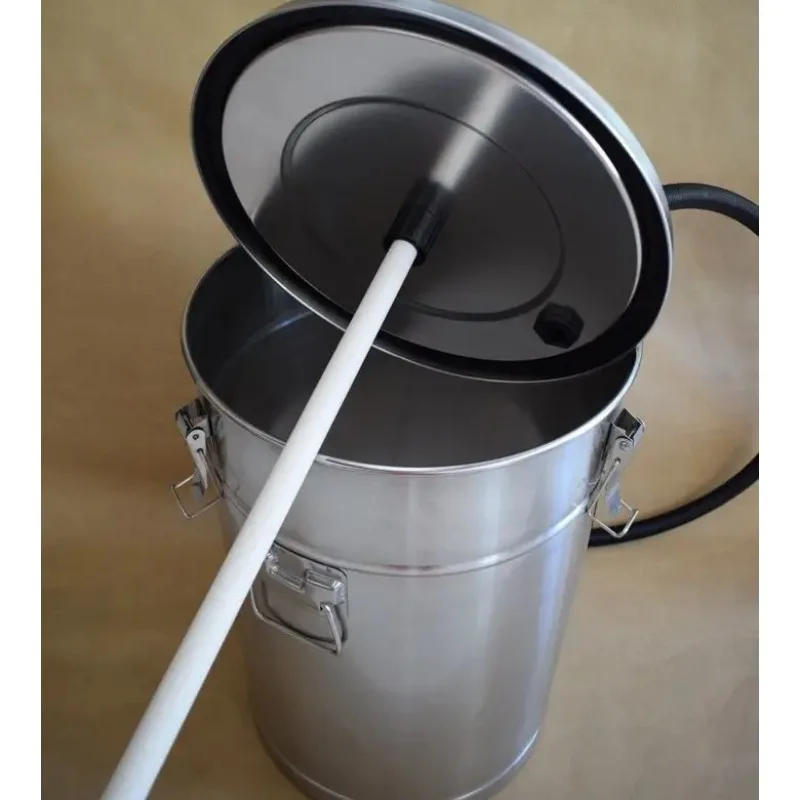 304 Electrostatic Powder Coating Hopper Experiment Mini Small Paint Powder Barrel with Injector and Fluidized Bed