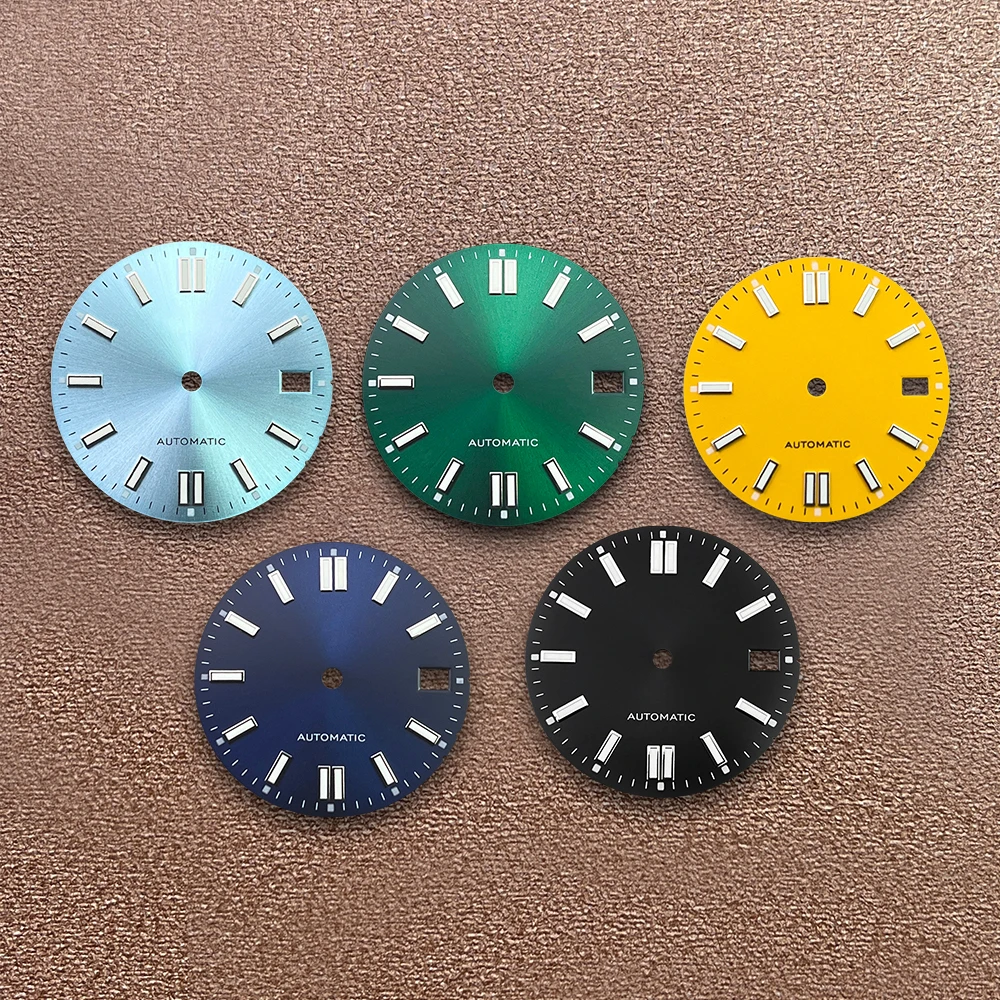 

28.5mm S Logo Diver's Dial Suitable For NH35/NH36/4R/7S Movement Green Luminous 3/3.8/4.1 O'clock Watch Modification Accessories