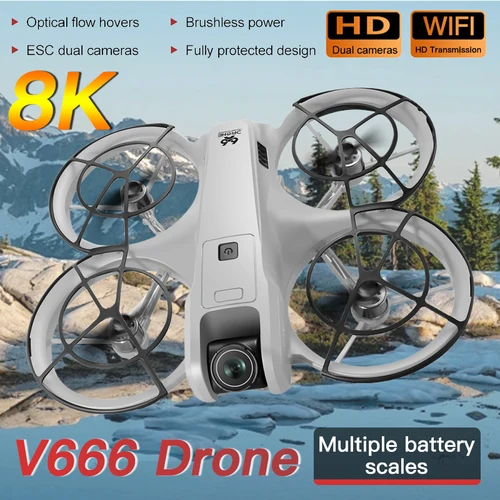 Nuevo Dron V666 para Xiaomi 8K profesional WIFI 5G Dron para evitar obstáculos altitud sin escobillas modo sin cabeza RC Quadcopter juguetes