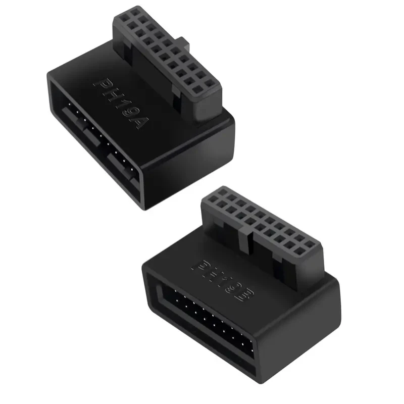 1/2/3/4pcs USB 3.0 19/20pin Male to Female Extension Adapter Angled 90 Degree Converter for Motherboard Connector Socket PH19A