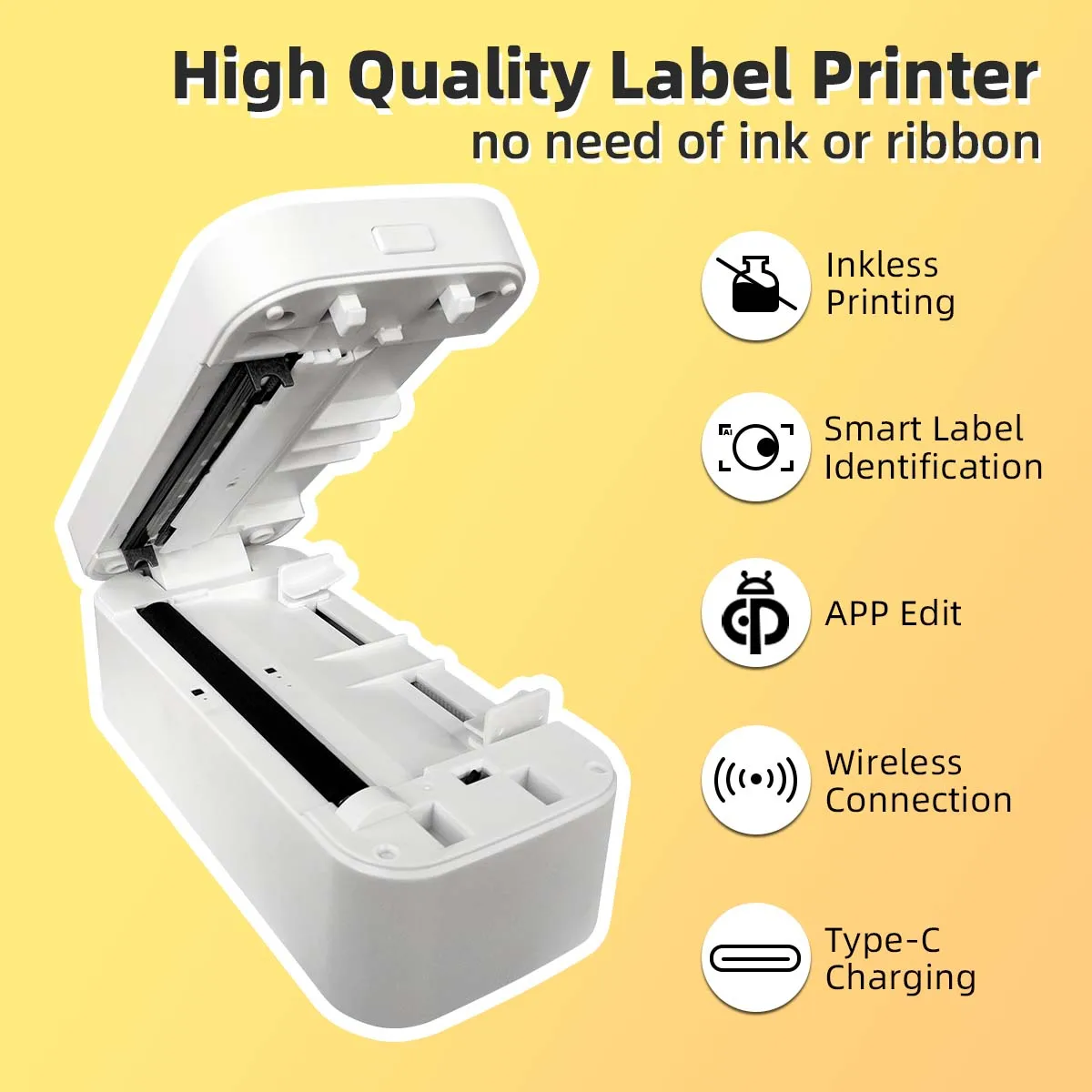 طابعة ملصقات حرارية Marklife X4 بلوتوث مقاس 4 × 6 بوصة جاهزة للتجارة الإلكترونية متوافقة - طباعة ملصقات سريعة لاحتياجات الأعمال