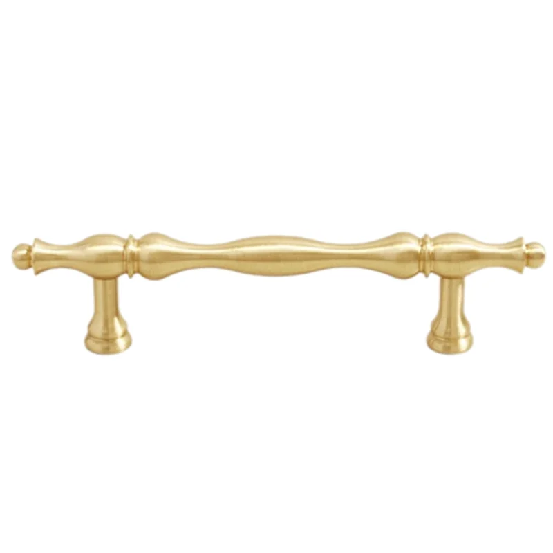 A33Z-French Light Luxury Brass Drawer Handles Furniture Hardware Kitchen Cabinet Gold Handles
