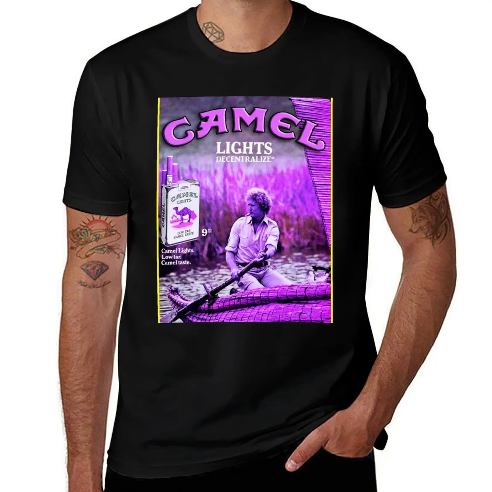 CAMEL VINTAGE PROMO - chopped and screwed T-Shirt Basic Casual Short Sleeve Cotton Shirt T-Shirt