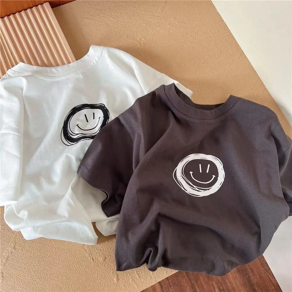 Kinder einfache T-Shirt einfarbig vielseitige Kurzarm Tops für Jungen und Mädchen Sommer neue Baby dünne Baumwolle Bottom ing Shirt