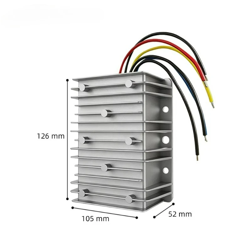 30-120VDC Dual-Output DC-DC Converter 12VDC 20A and 24VDC 15A for AGV and Forklift Systems