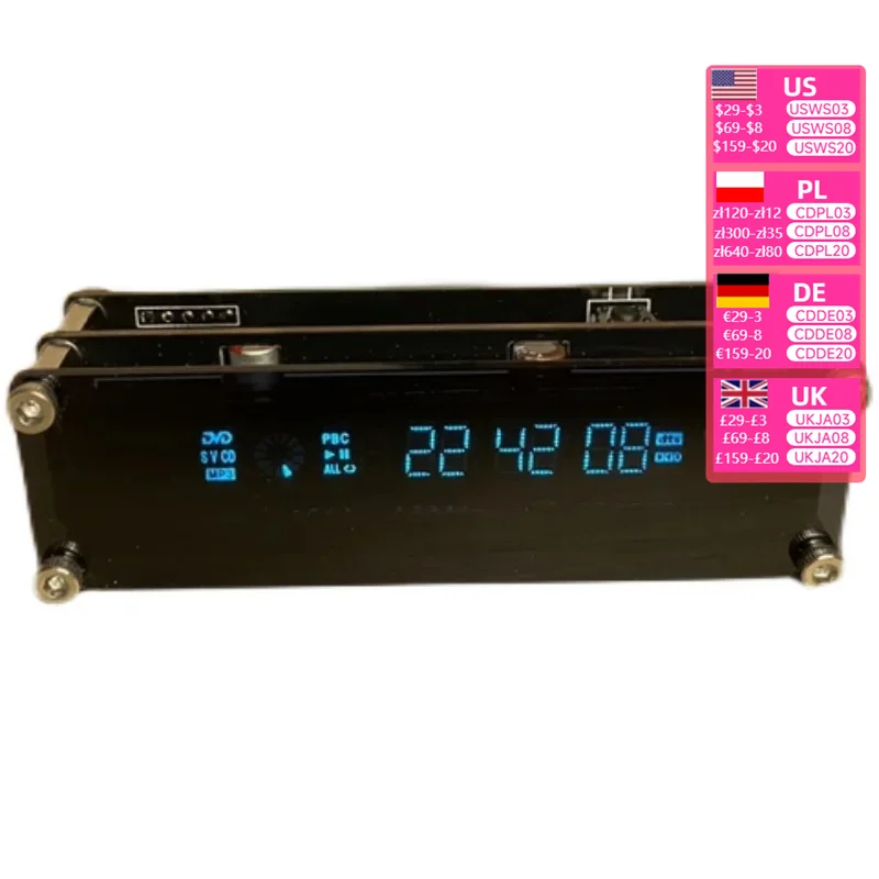 VFD Clock Vacuum Fluorescent Display CLOCK Electronic Clock Art Desktop Ins Style Ornament Gift Punk