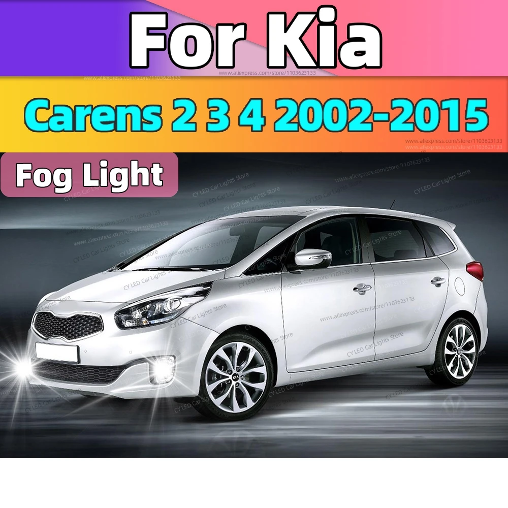 

2pcs LED Front Fog Lamp Canbus Car Light Blub For Kia Carens 2 3 4 2002-2015 2008 2009 2010 2011 2012 2013 Auto Accessories