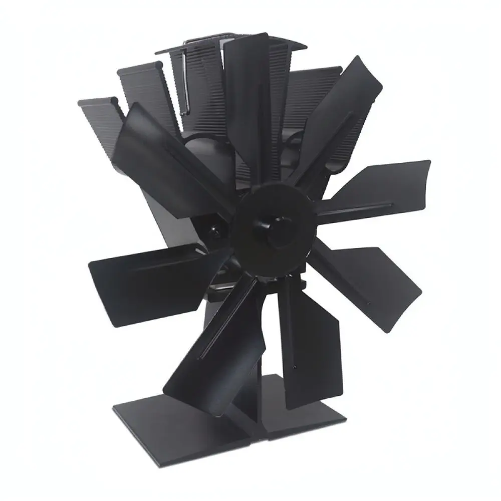 Efficient Thermal Power Stove Fan 8 Leaves Quiet Operation Fireplace Blower For Log Wood Pellet Burner Winter Warmth