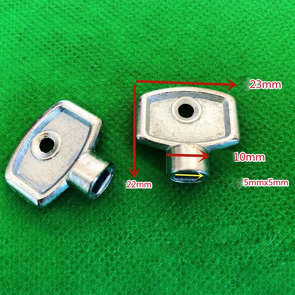 4pcs Radiator Vent Wrench 13965 5mm Universal For Any Heater 23 X 25 X 10mm Sliver Radiator Vent Wrench Home Heating Tool Parts