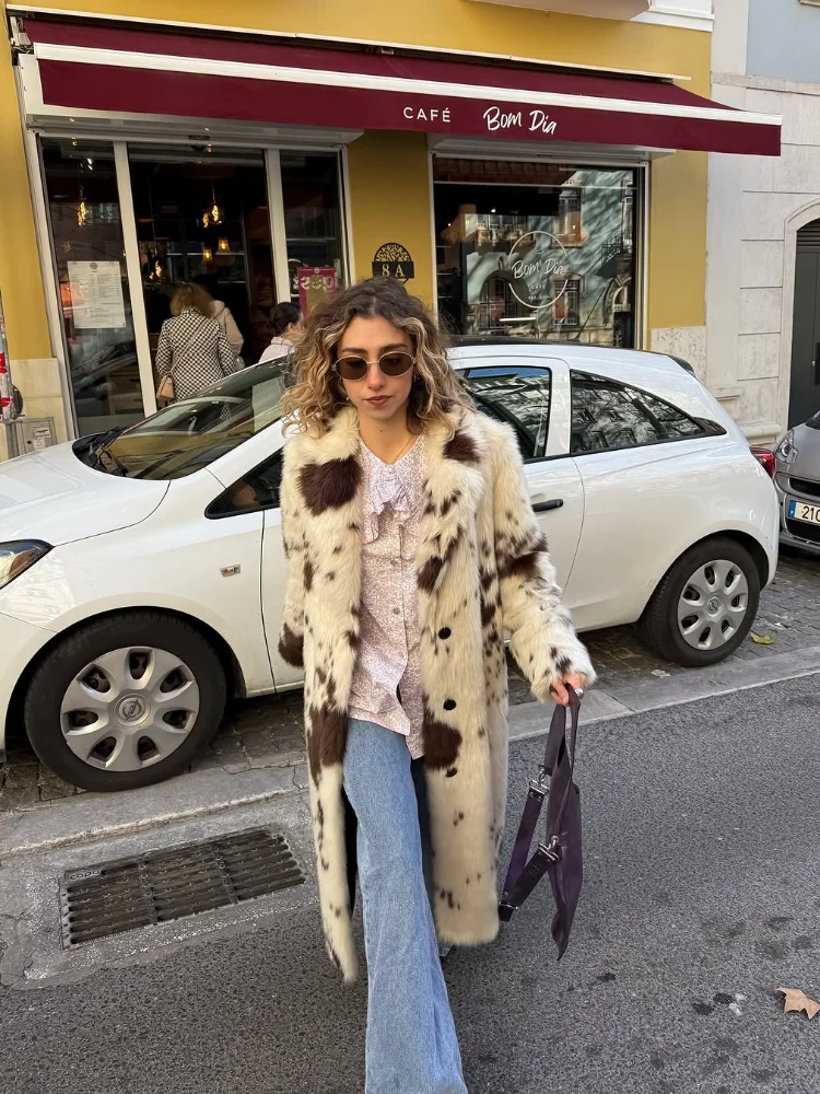 2025 جديد المرأة وهمية رقيق الفراء سترة موضة التلبيب كامل الأكمام الشتاء معطف دافئ شارع العليا عادية اليومية التنقل ملابس خارجية