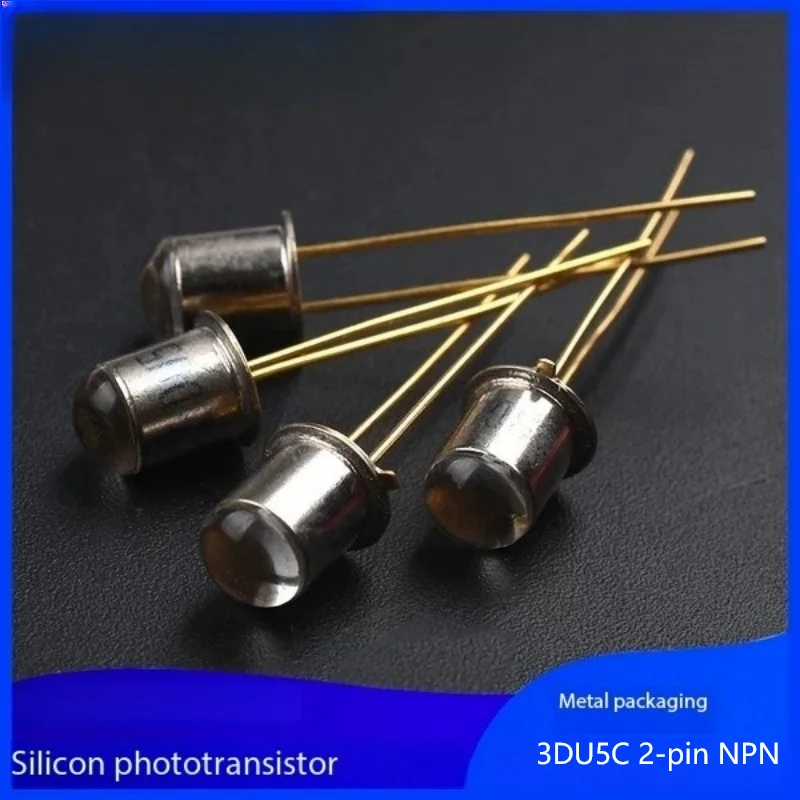 2PCS 3DU5C Phototransistor Transistor Silicon Phototransistor Transistor Metal Package 2-pin NPN