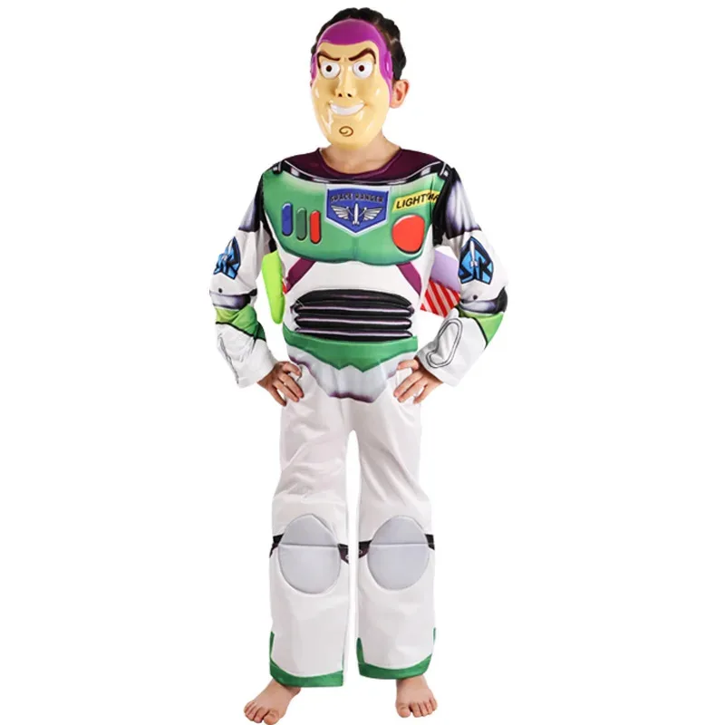 ขายร้อนเด็ก Buzz Lightyear คอสเพลย์เครื่องแต่งกาย Jumpsuit บทบาทเล่นเครื่องแต่งกายหน้ากากฮาโลวีน Performance Dress-up