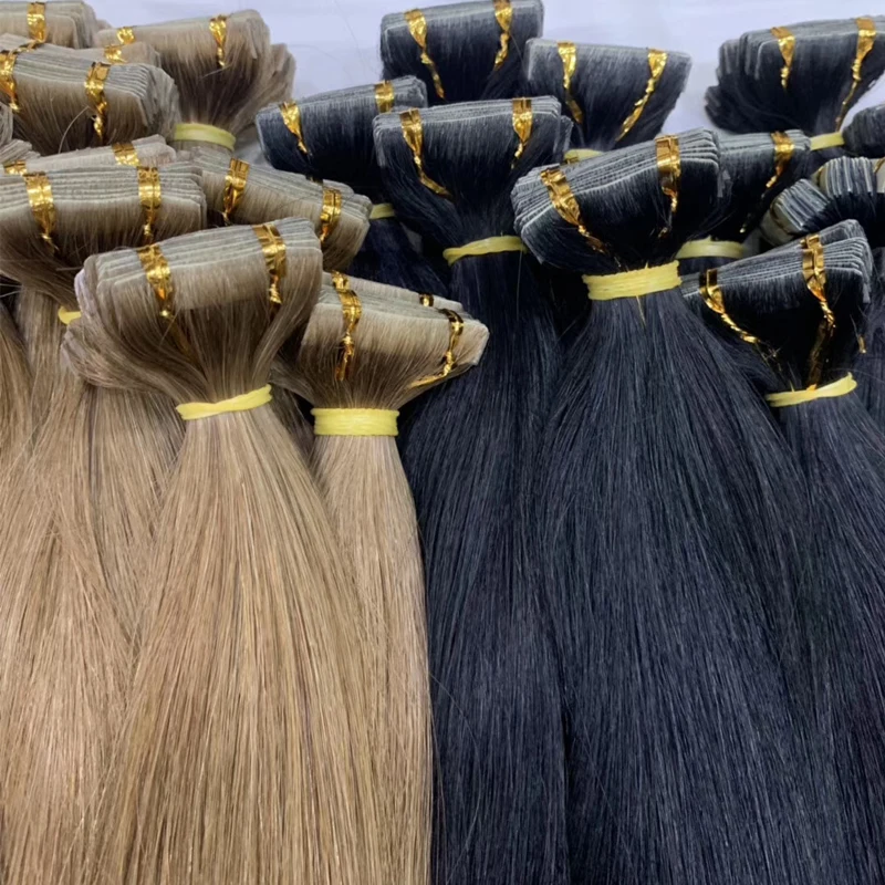 Tira de cola preta PU para extensão de cabelo, extensão de fita, tecidos PU mais finos, 1,0 cm, 40, 50, 60 jardas