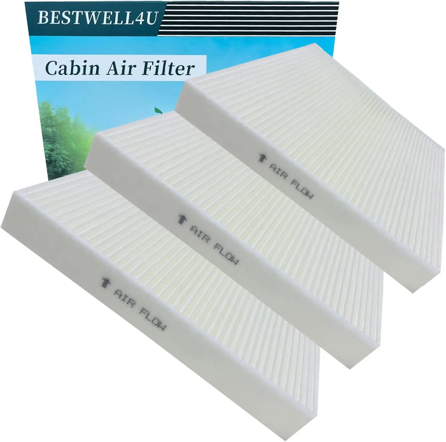 

3 Pack White Cabin Air Filter,Replacement for 87139-0E040,87139-0E040,TK48-61-J6X