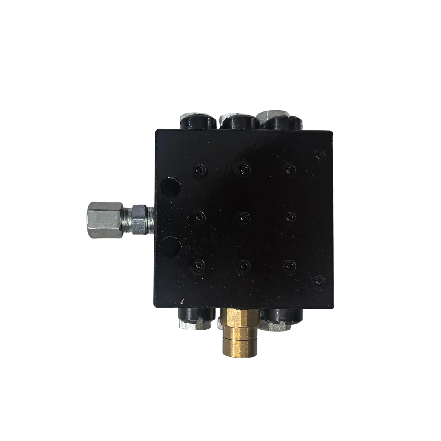 6 Outlet Lubrication Distributor Block M10x1 Thread 0.2ml/cyc for Grease & Oil, Centralized/Rail/Chain/Gear Lubrication System