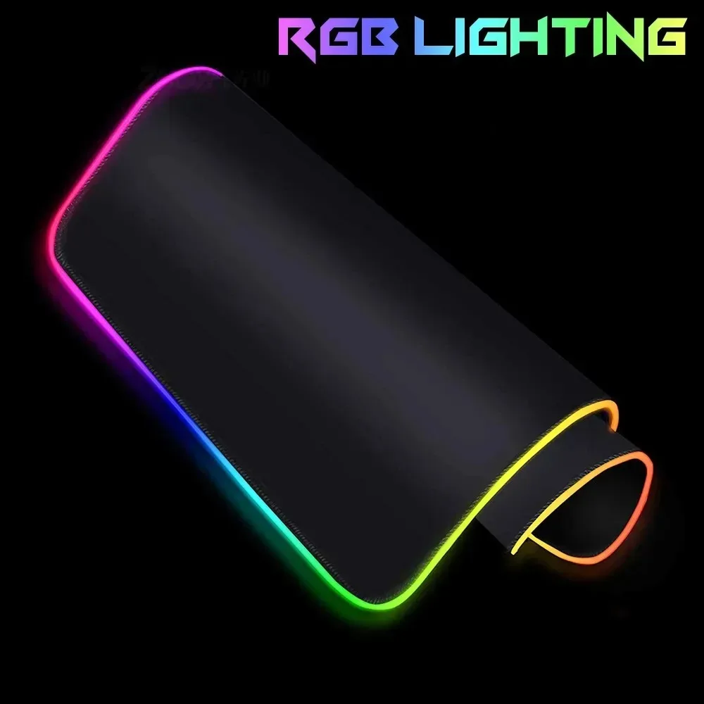 Grande AS-US personalizado mouse pad iluminação led gaming mouse pads rgb portátil tapete de mesa antiderrapante borracha gamer tapete teclado esteiras