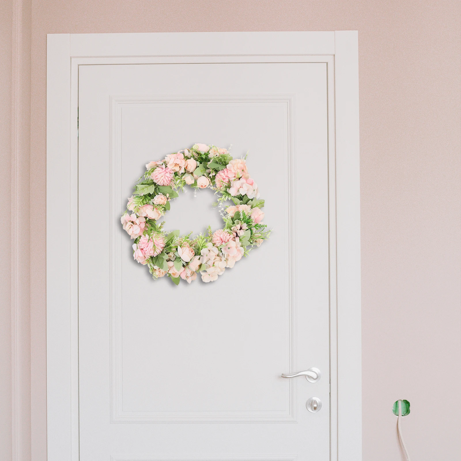 

Plastic Peony Wreath Decorative Hanging Hanging Door Wedding Decor Showcase Faux Plant Elegant Chic