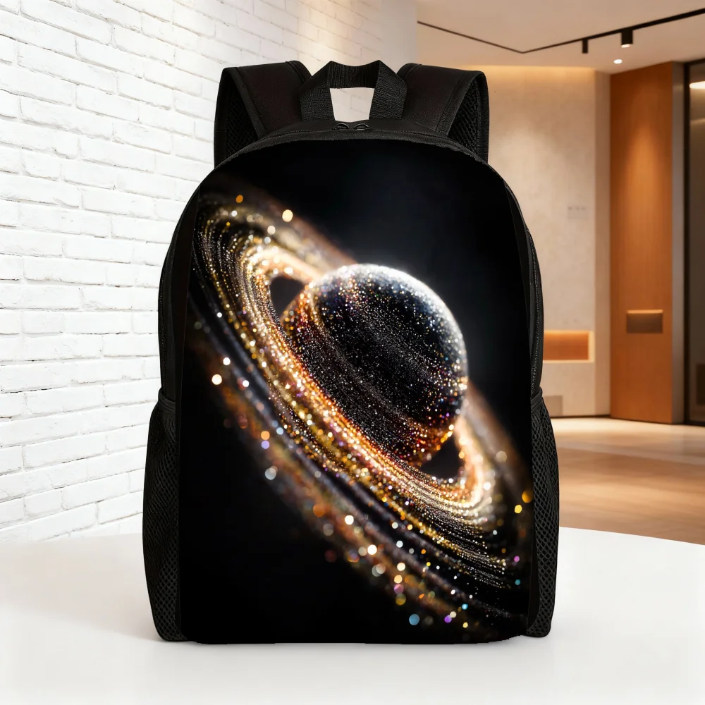 

College Backpack | Saturn Ring Space Large Capacity Casual Backpack | Comfortable and stylish for school, travel