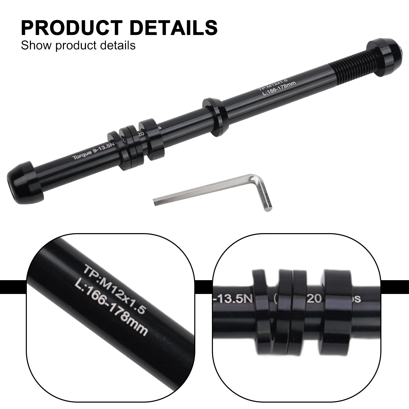 Bike Trainer Thru Axle MTB Road Bike Trainer Shaft Skewer 12x142 12x148 P1.5/P1.75/P1.0 Rear Hub Skewer Bicycle Indoor Sports