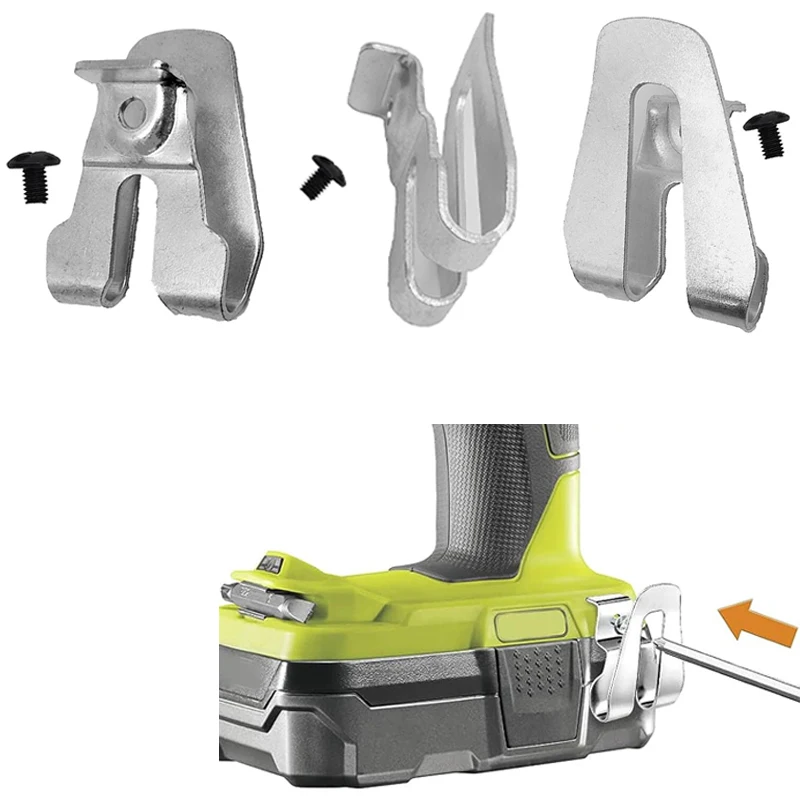 Gancho de Clip de cinturón con tornillo para Ryobi/para destornillador de impacto Ridgid, accesorios de soporte de taladro eléctrico, gancho de cinturón, herramienta eléctrica