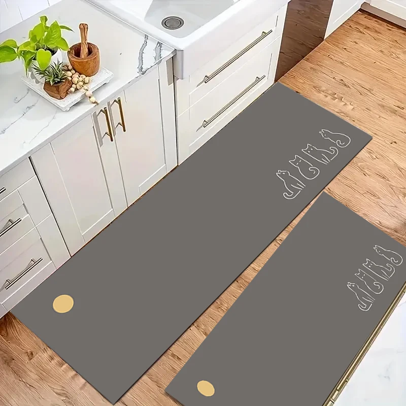 VIKAMA Simple Super Antiskid Kitchen Absorbent Draining Mat Quick Dry Bathroom Pad FootMat Door Mat  Coffee Dish Drying Mat