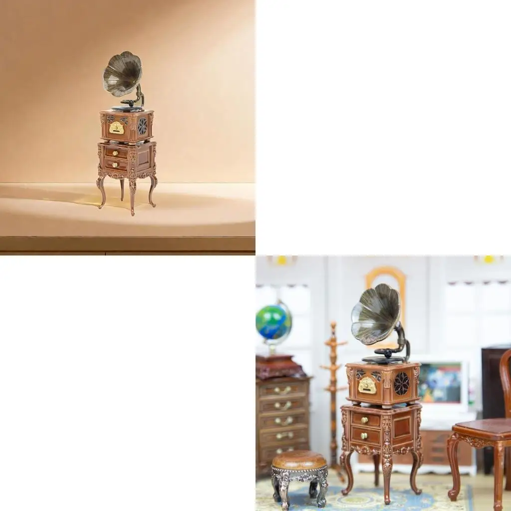 decoracoes-diminutas-casas-bonecas-com-fonografo-vintage-para-colecionadores-nostalgicos