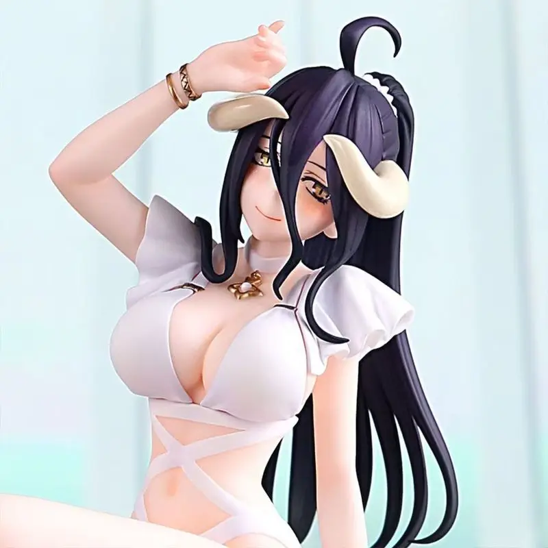 Overlord Albedo Swimsuit Anime Figure Beautiful Girl Pvc Collectible Model Desktop Decoration Birthday Gift For Adult Anime Fans